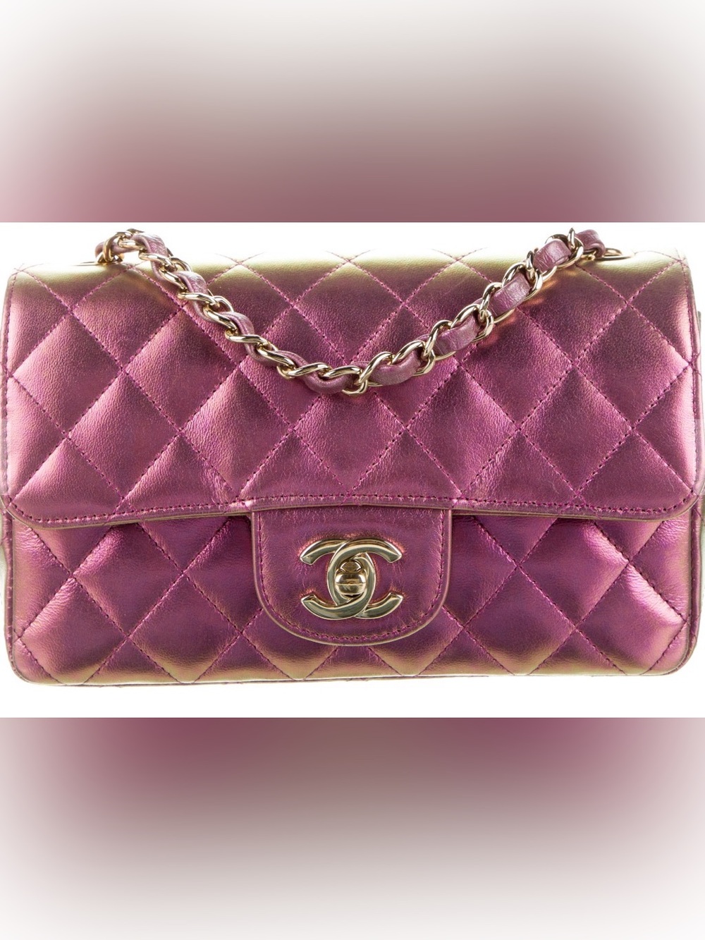 Chanel  iridescent  Purple Crossbody Bag